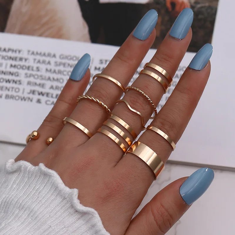 

Trendy Stainless Steel Rings for Women Golden and Silver Vintage Multi-layer Shape Fidget Ring Fashion Jewelry Accessories Gift