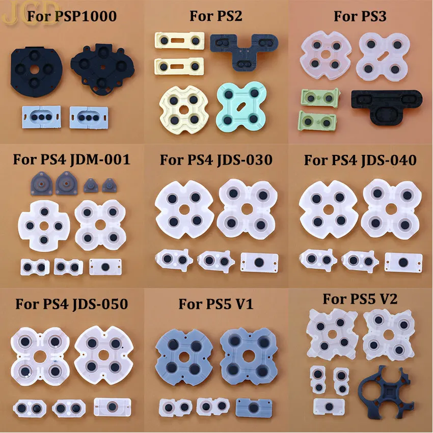 JCD For PS4 JDM-001/010 JDS-030/040/050/055 Silicone Conductive Rubber Button D Pad For PS5 PS4 Pro PS3 PS2 PSP1000 Controller