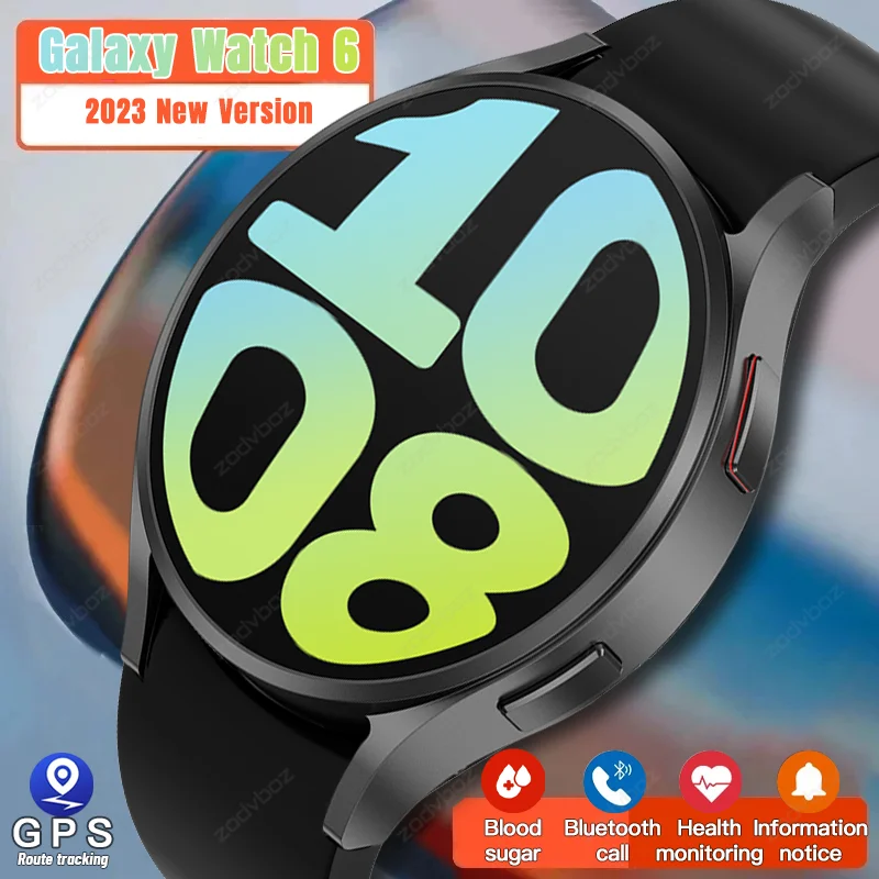 

For Brand Galaxy Watch 6 NFC Smart Watch Men AOD 45mm Dial Voice Call Sport Watches Women GPS Tracker Smartwatch For Android iOS