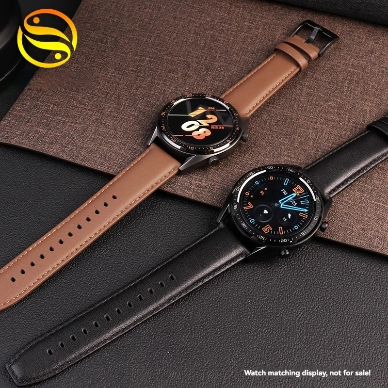 Для Huawei Watch Smartwatch GT5 GT4 GT3 Повседневные кожаные ремешки для часов из воловьей кожи 46