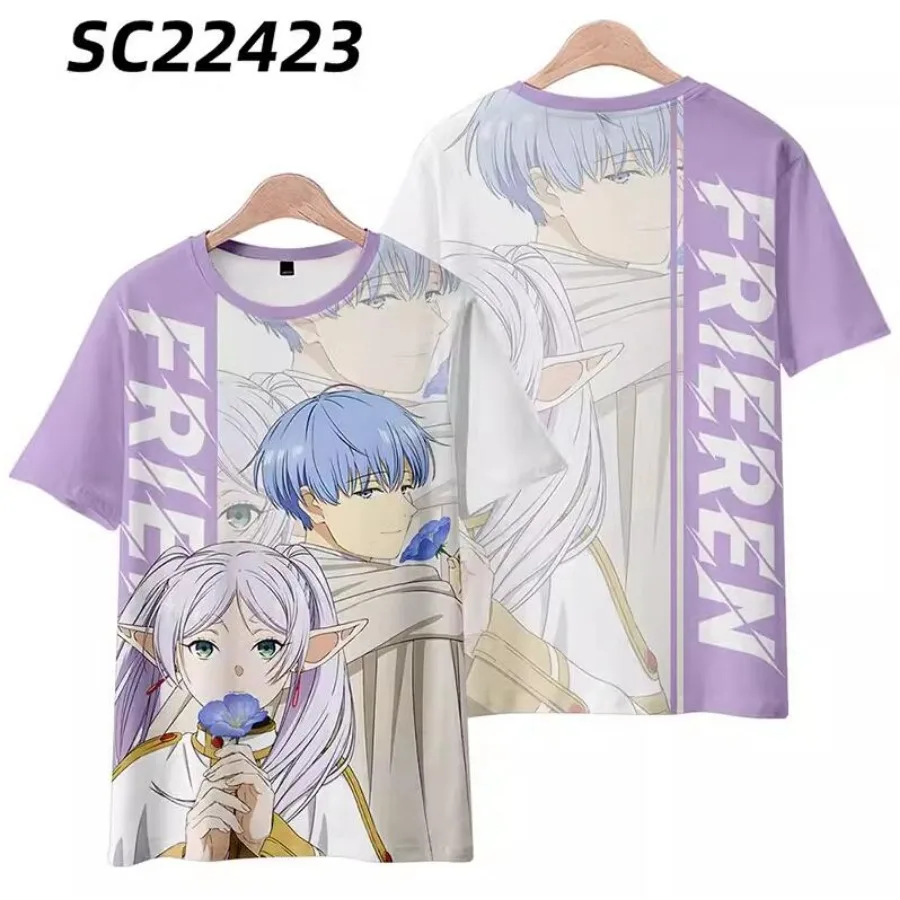 Летняя футболка с 3D принтом в стиле аниме Frieren: Beyond Journey's End женская и мужская