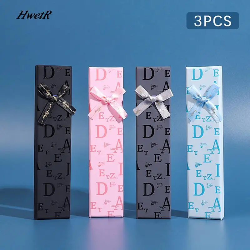 

Прямоугольная картонная шкатулка для ювелирных изделий, 3 шт., 20*4,5*3 см, для колец, стандартная упаковка для ювелирных изделий с губкой внутри