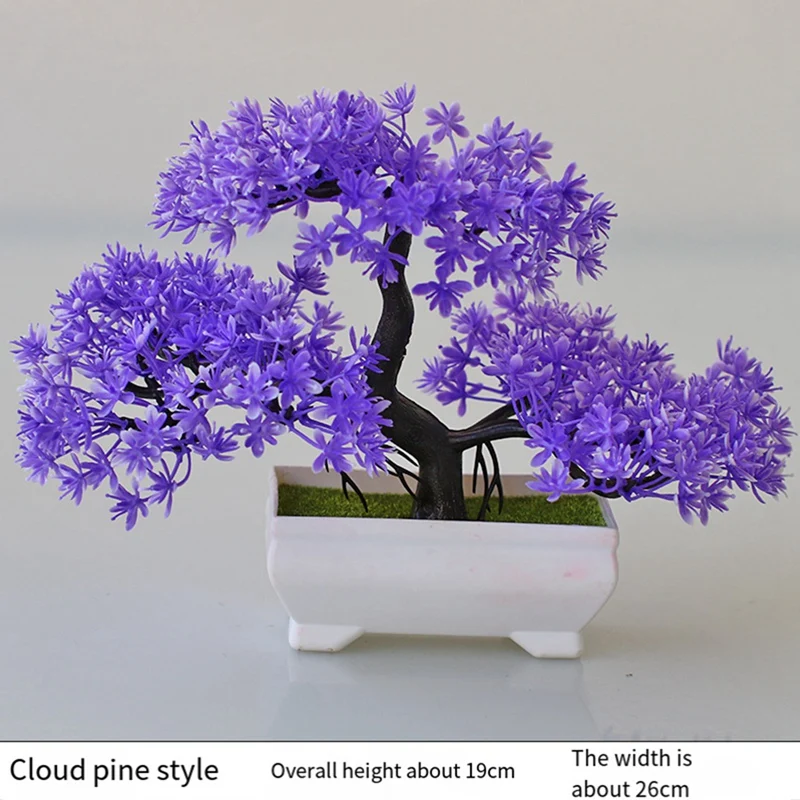 2 шт. искусственное растение бонсай пластиковый маленький горшок на дереве