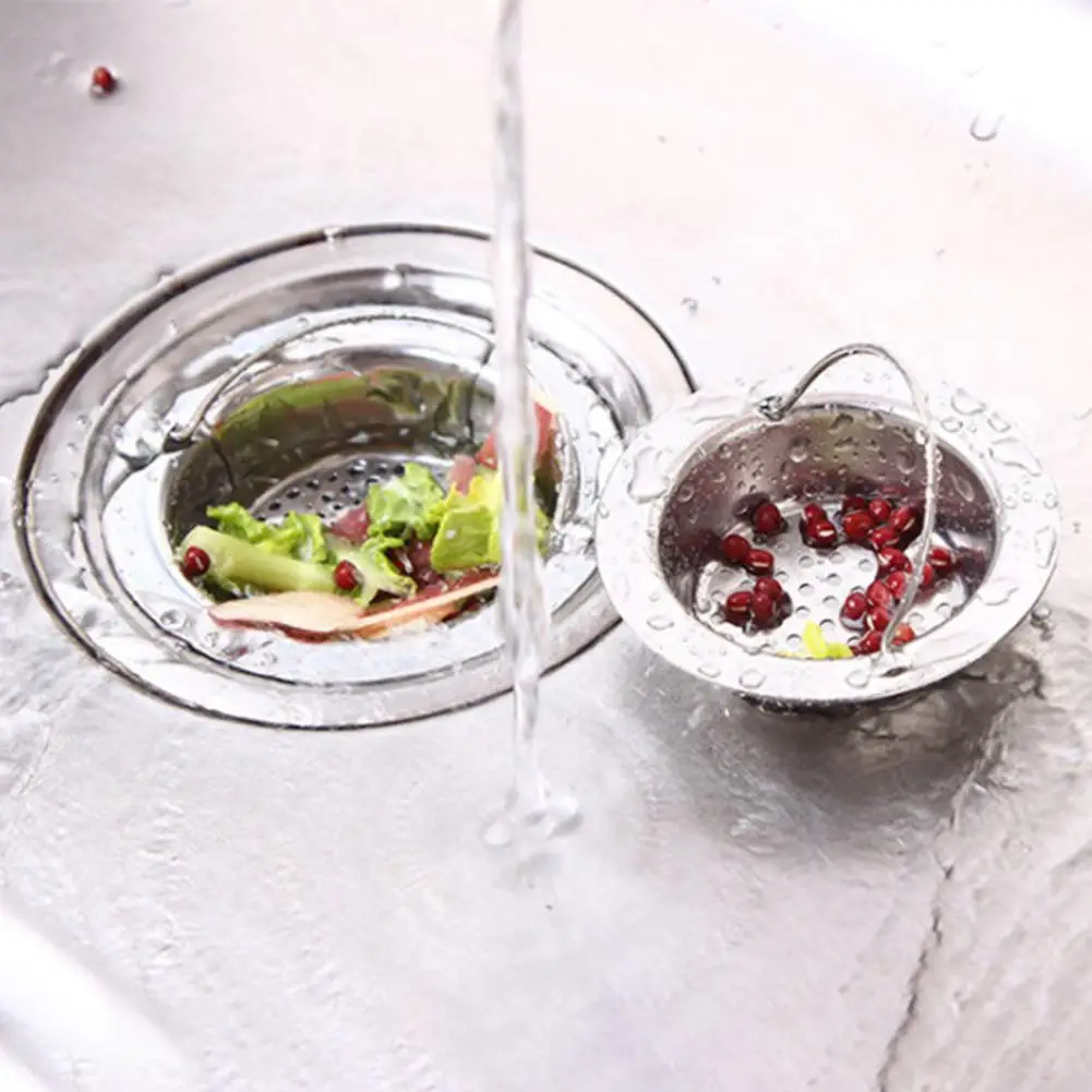 

Stainless Steel Kitchen Sink Strainer Sink Basket Strainer With Handle Water Screen for Kitchen Supplies Filter Floor Drain