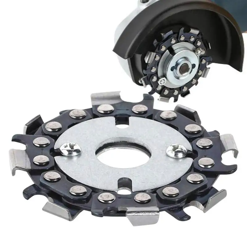 

Angle Grinder Chain Disc AntiKickback 25 Inch 8 Teeth Wood Carving Disc Saw Blade With Double Saw Teeth