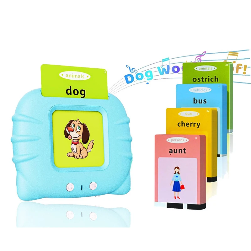 Фото Early Education Flash Card Learning Toys Talking Flashcards for Kids Preschool English Electronic Audio Book Machine Gift №2