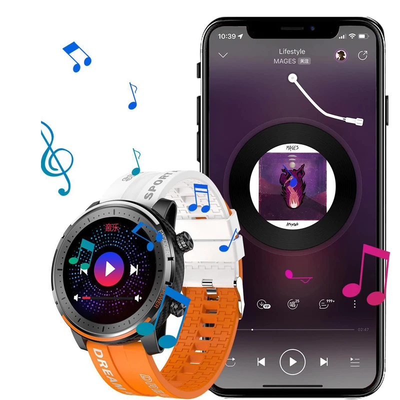 

for Oukitel C23 Pro WP12 C18 C19 C21 Smart Watch Men 1.3 Inch Screen Bluetooth Call Oxygen Smartwatch Custom Dynamic Watchface