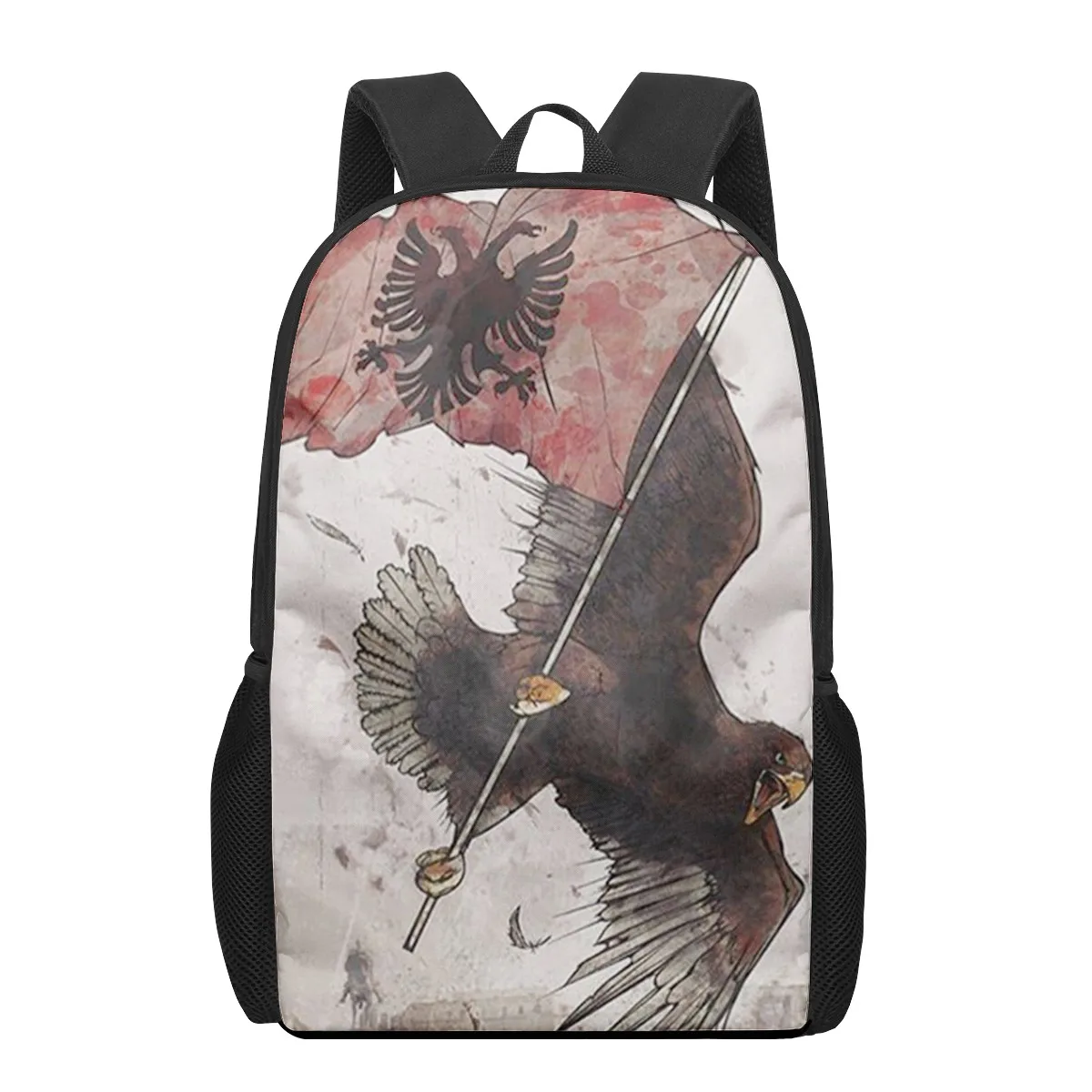 Republic of Albania flag Children School Bag for Toddler Printing Kid's Backpack Schoolbag Shoulder Bag Boys Girls Book Bags Moc