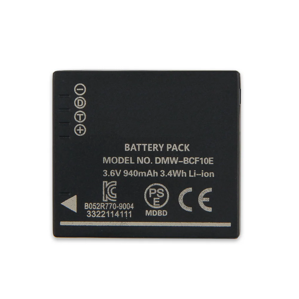 НОВЫЙ сменный аккумулятор DMW-BCF10 DMW-BCF10E для Panasonic Lumix DMC-FS25 FP8 FS15 FH20 FH3 FS7 FH25 FX40 FX48 FX60 TS1 940 мАч (art.: 3920dcbd54520) - 3920dcbd54520