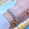 IsRabbit 18K White Gold Plated Round 8MM VVS1 Created Moissanite Tennis Bracelet 925 Sterling Silver Fine Jewelry Drop Shipping 6