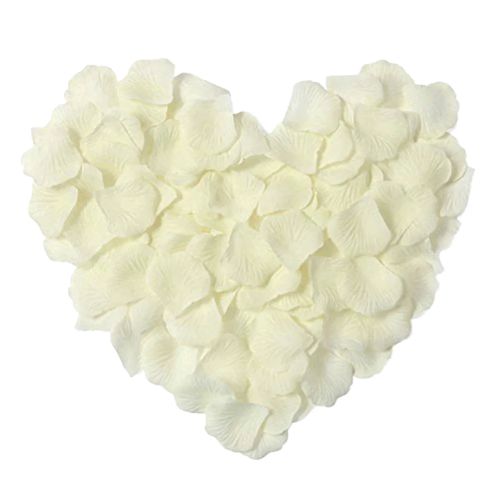 

100 Pcs/Set Silk Rose Petals Artificial Rose Flower Petal for Wedding Party Home Hotel Valentine's Day Decoration, White