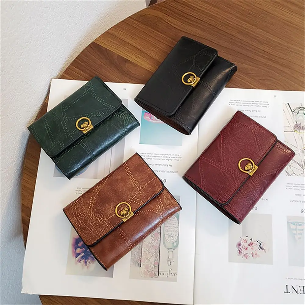 

2023 New Fashion Women Simple Small Wallets Zipper PU Leather Quality Female Purse Card Holder Wallet