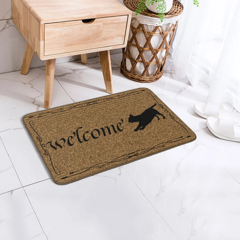 

Cartoon Welcome Entrance Doormats Funny Living Room Floor Carpet Non-Slip Outdoor Rugs Washable Water Absorption Mat For Kitchen
