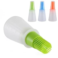 baking oil brush silicone oil bottle with cap barbecue brush with scale sauce butter brush kitchen cooking accessory