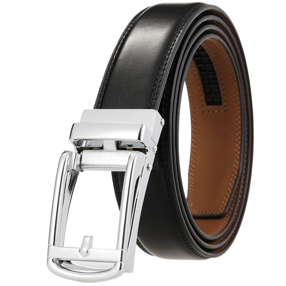 New Men's Fashion Luxury Belt Women Automatic Buckle Brand High Quality Luxury Belts For Man Famous Work Business Cowskin Strap