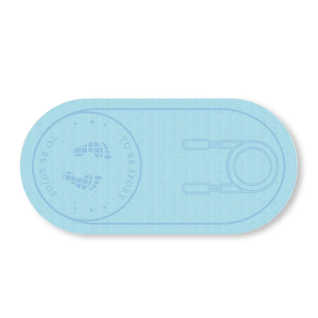 

Yoga Mat Shock Absorbing Sweat-proof Jump Skipping Fitness Pad Anti-slip Exercise Noise Reduction Indoor Cushion