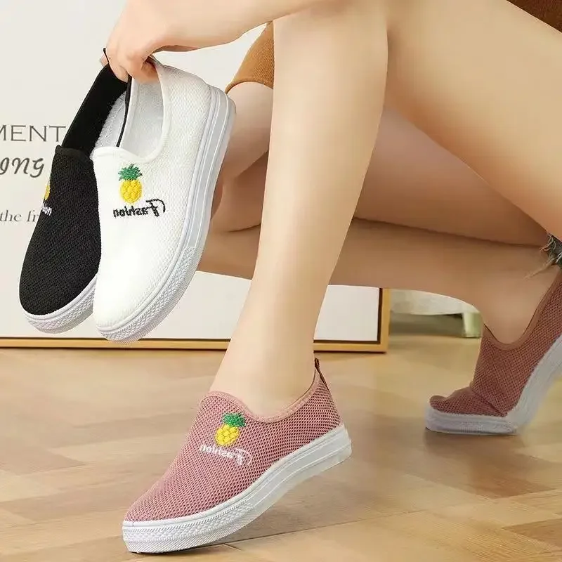 

Canvas shoes pattern spring three color non-slip soft sole increase women's shoes casual trend shoes