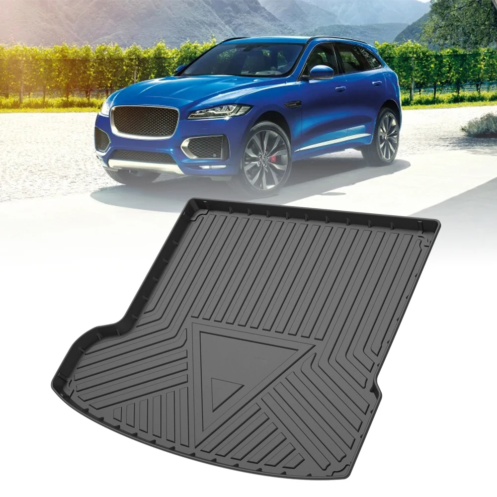 TPE Car Trunk Mat Storage Box Pad For Jaguar F-Pace 2016 2017 2018 2019 2020 Waterproof Protective Rubber Car Mats