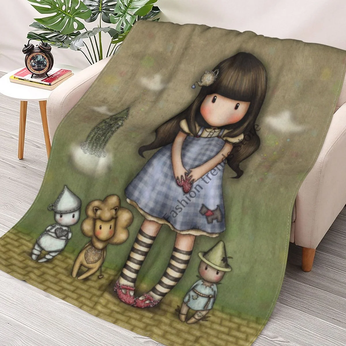 

Coque Art Cartoon Santoro Gorjuss Blanket Flannel Summer Portable Super Warm Throw Blanket for Bedding Couch Bedding Throws