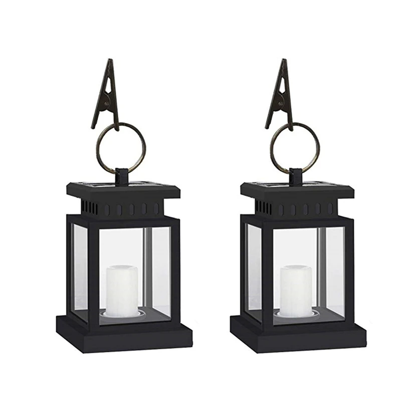 

Hot 2X Solar Lantern Hanging Light LED Yard Outdoor Patio Garden Lamp Waterproof Light