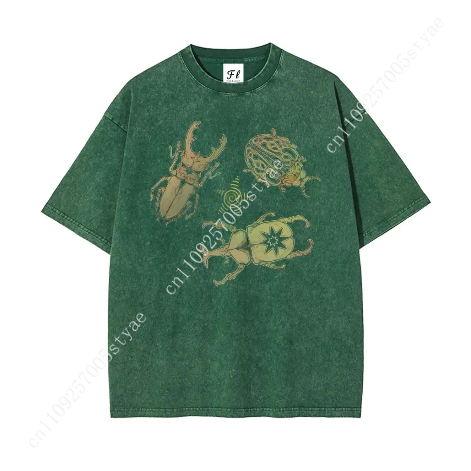 Фото Футболка Allomyrina Dichotoma Insect Lover S~5XL, оверсайз, унисекс, с эффектом потертости, для женщин и мужчин, унисекс-крой, из хлопка с эффектом батик, оверсайз №1