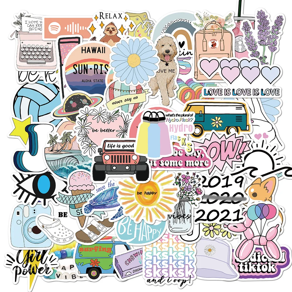 

10/50pcs Vsco INS Style Sticker Anime for Laptop Case Car Skateboard Motorcycle Girl for Kids Children Toys Cool Animal Sticker