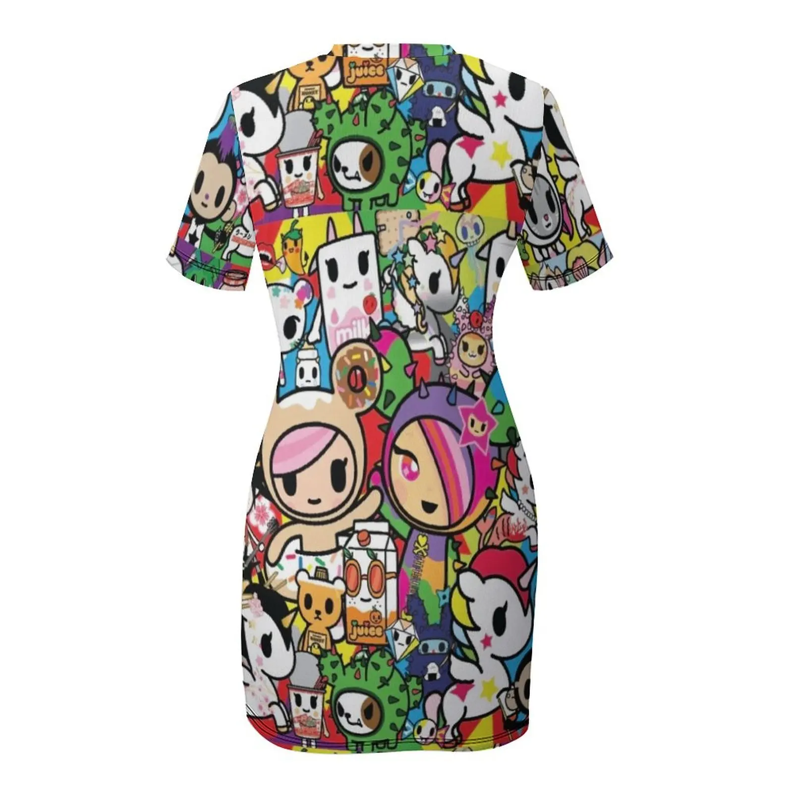 Tokidoki Kawaii Donutella Sandy Unicorno платье с короткими рукавами элегантные шикарные женские