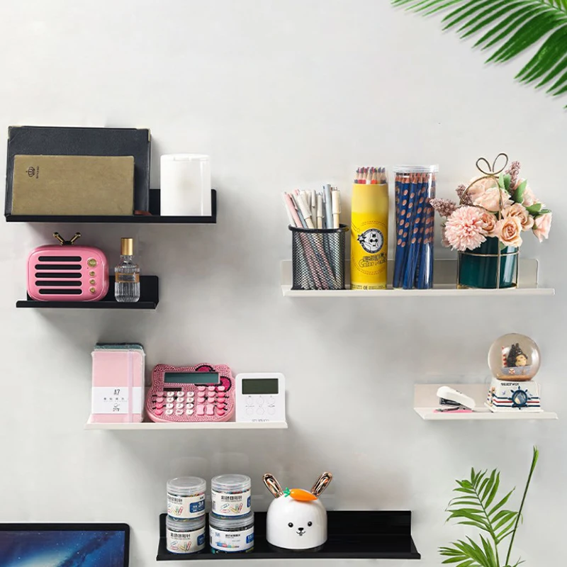 Полки плавающие из алюминиевого сплава для гостиной без сверления украшение