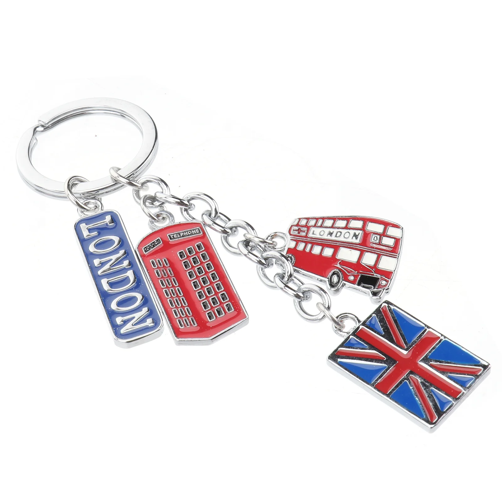 

Car Gifts Men Telephone Booth Keychain Vehicle Accessories Men Bag Accessories Charms Mens Metal Wallets Car Key Keyring Pet