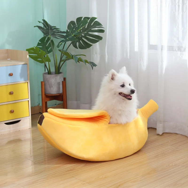 Funny Banana Cat Bed House Durable Kennel Doggy Puppy Cushion Basket Kitten Portable Dog Supplies | Дом и сад