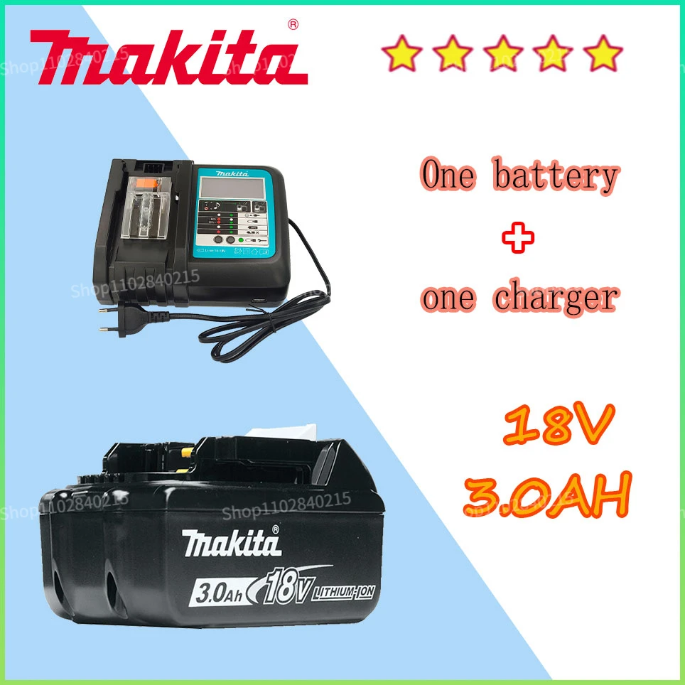 

Makita Original 18V 3.0Ah With LED Lithium-ion Replacement BL1850 BL1860 BL1860B Makita Rechargeable Power Tool Battery