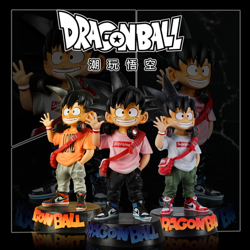 

Hot 17cm Anime Dragon Ball Tide Brand Tide Son Goku Anime Figure Model Action Figure Animation Model Toys For Children