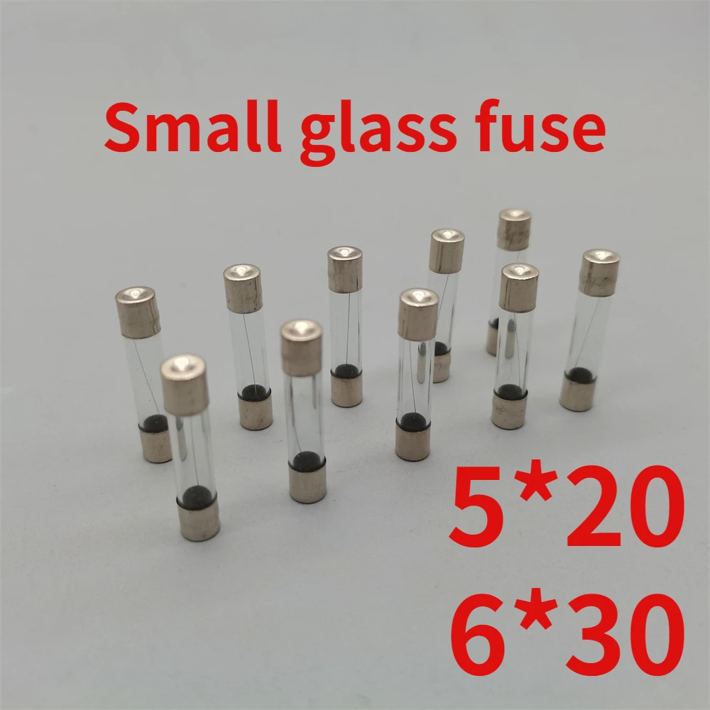 

10pcs/lot One Sell 5*20mm 6*30mm Fast Blow Glass Tube Fuses 5x20 6x30 mm 250V 0.5 1 2 3 4 5 6 8 10 15 20 25 30 A AMP Fuse