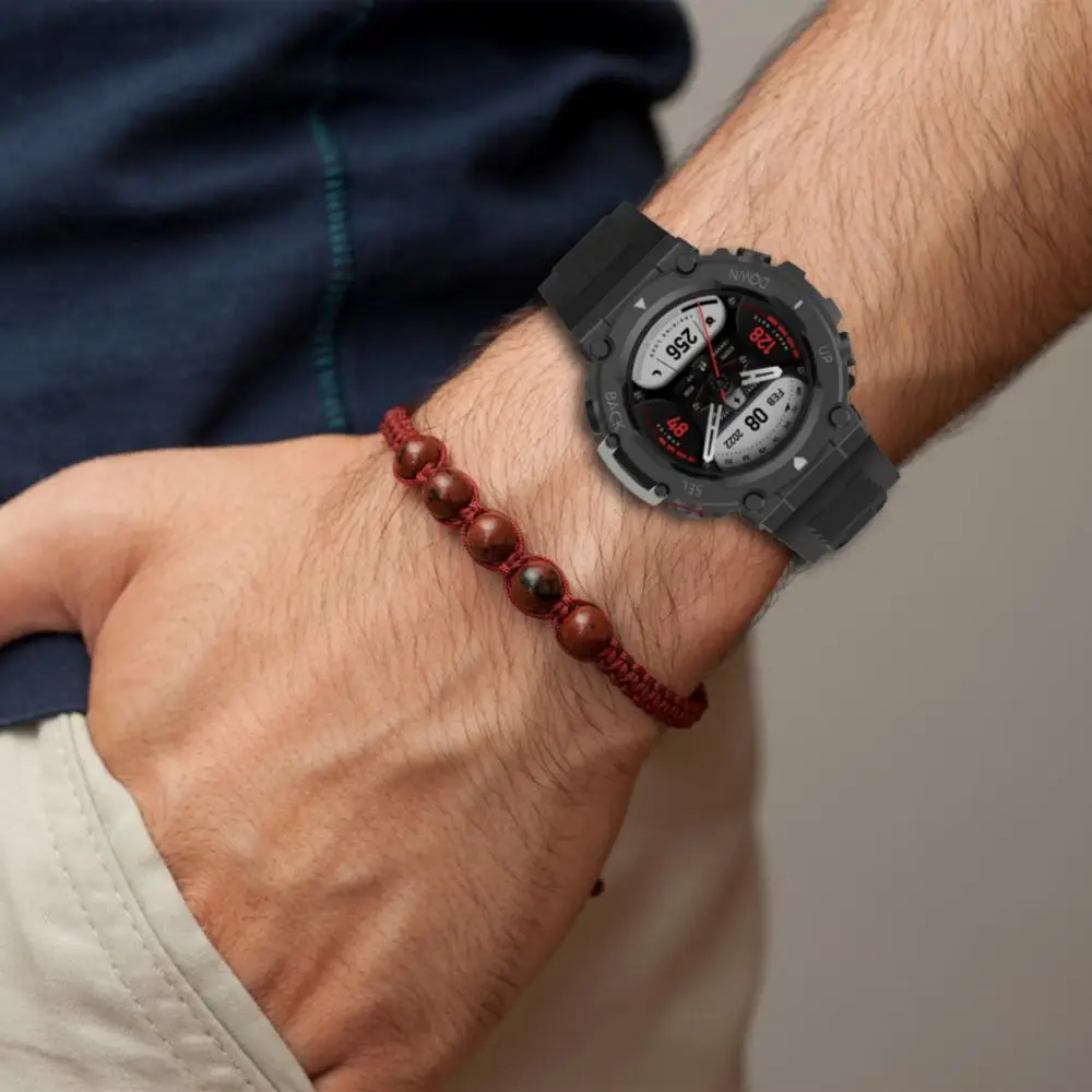 

Watch Strap Waterproof Sweat-proof Replacement Strap Breathable With Tool Silicone Strap For Huami Amazfit T-rex2 Watchband