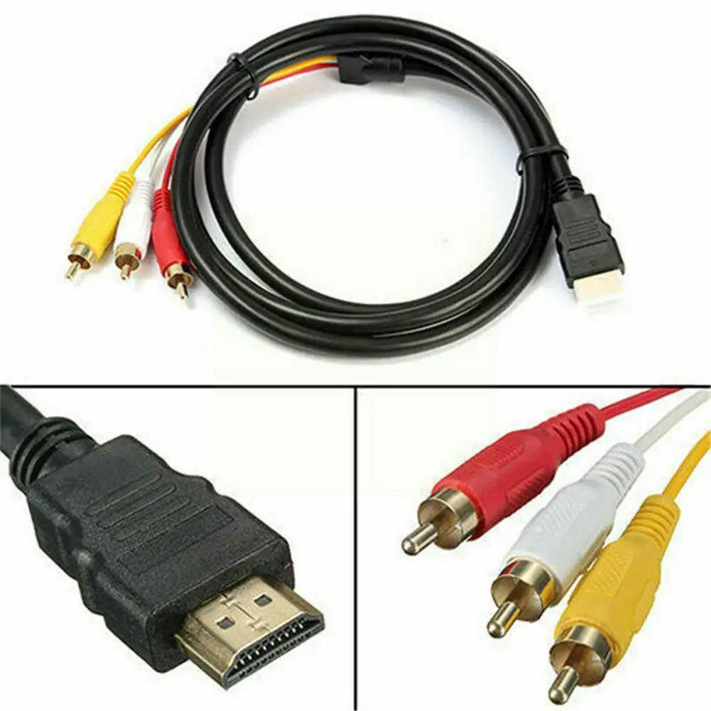 

High Quality To Av Adapter Cable Converter Av -compatible Cable Rca Audio Video To Male 3 Component G4u2
