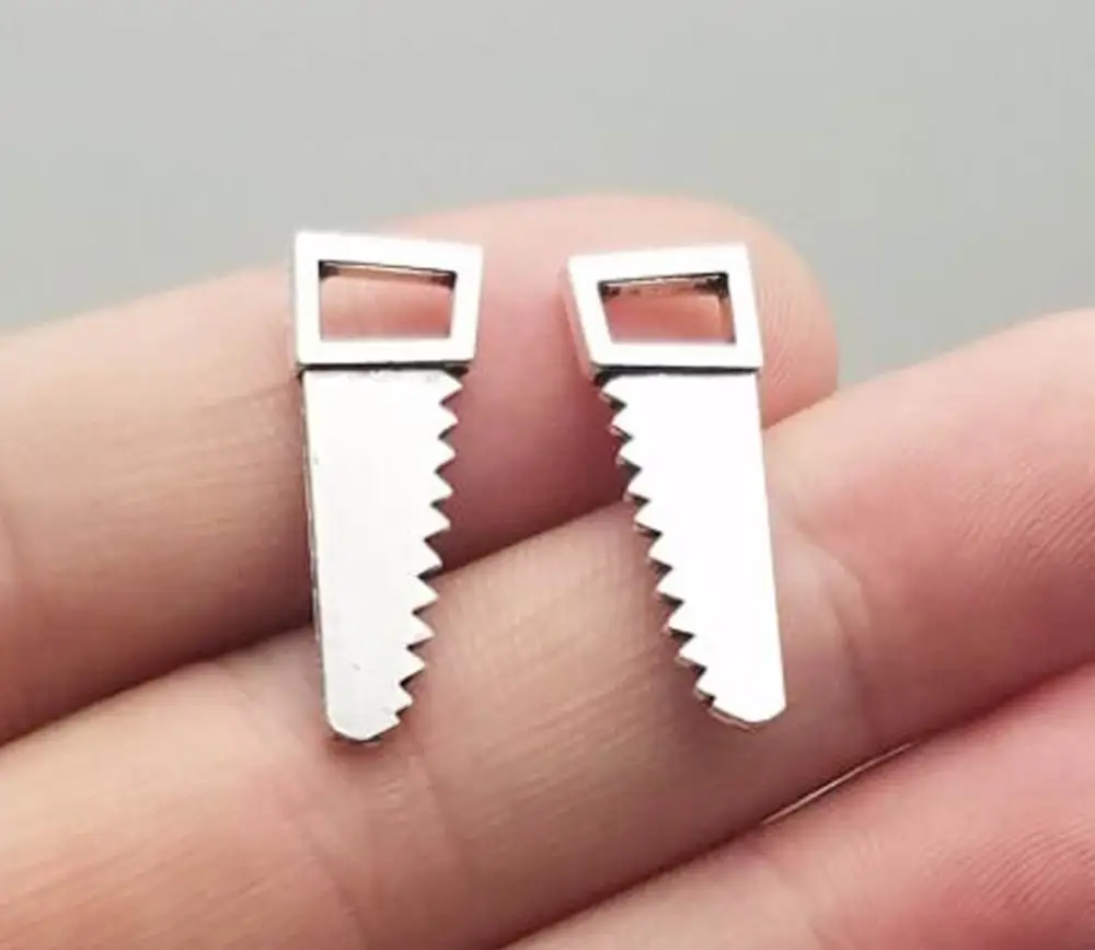 40 шт./лот-23x9 мм Античная Посеребренная пила шармы домашние инструменты подвеска «сделай сам» брелок ожерелье поставки ювелирных изделий Аксессуары