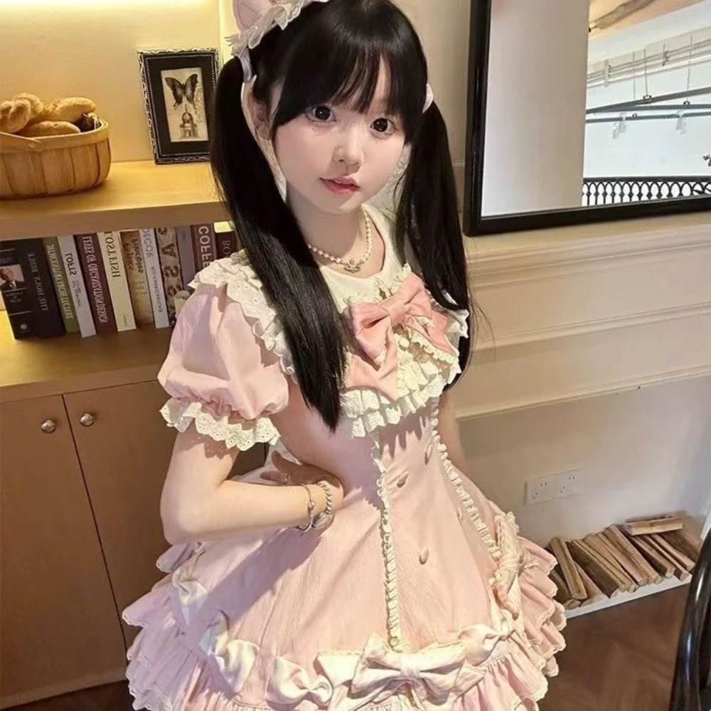 NONSAR милое розовое платье из полиэстера