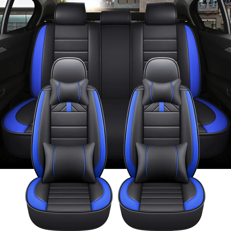 

Car Seat Cushion Cover Full Set For Hyundai Solaris Lancer x VW Tiguan HB20 Peugeot 508 Universal Leather Accessories Interior