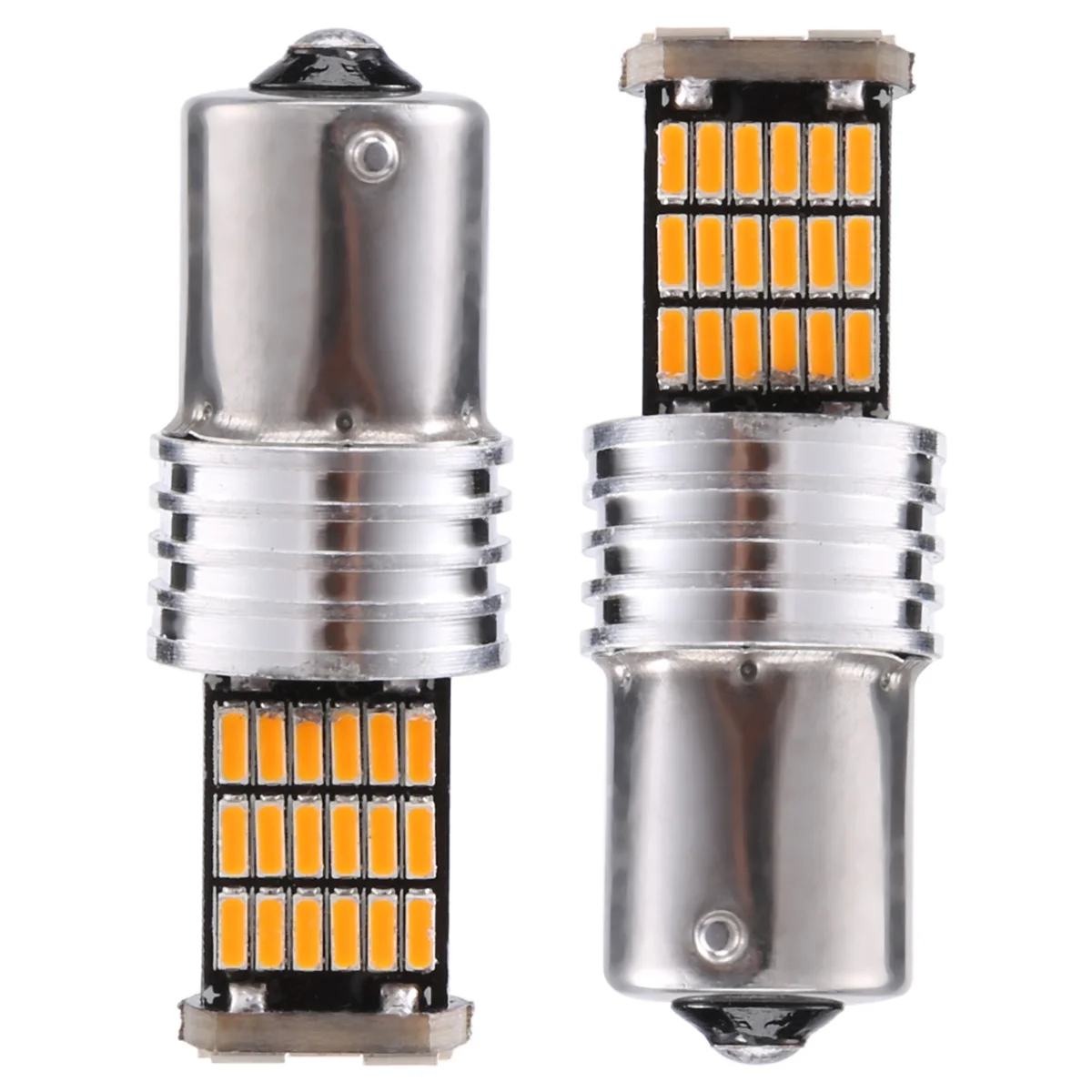 2 x 1156 Янтарные 7506 P21W Светодиодные лампы BA15S Желтые передние и задние указатели