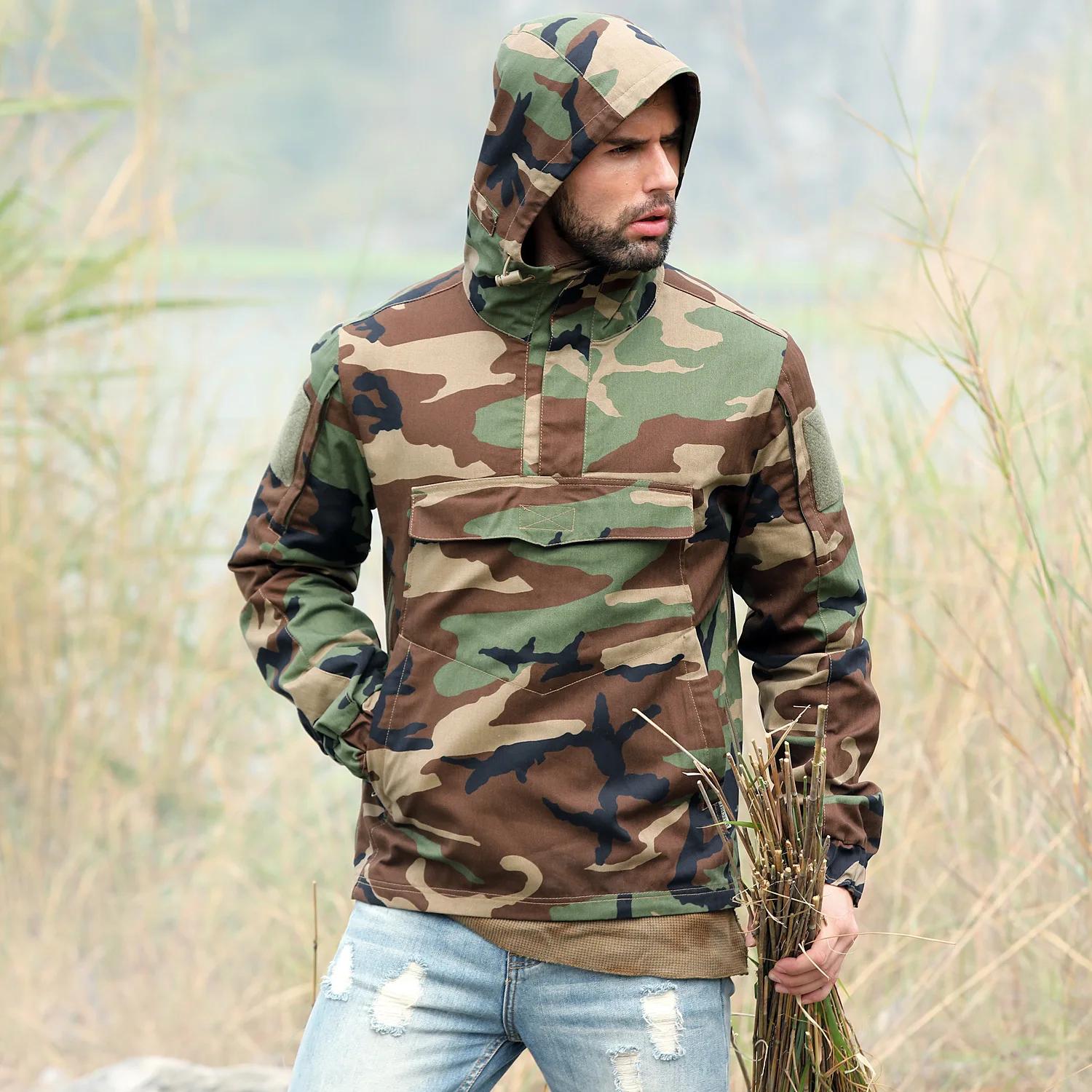 

Warchief Tactical Hoodies Fashion Men's Jackets Camouflage Combat GORKA Smock Outdoor Hunting Quick-drying Breathable Clothes