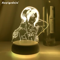 newest acrylic 3d lamp ymir attack on titan for home room decor light child gift ymir led night light anime