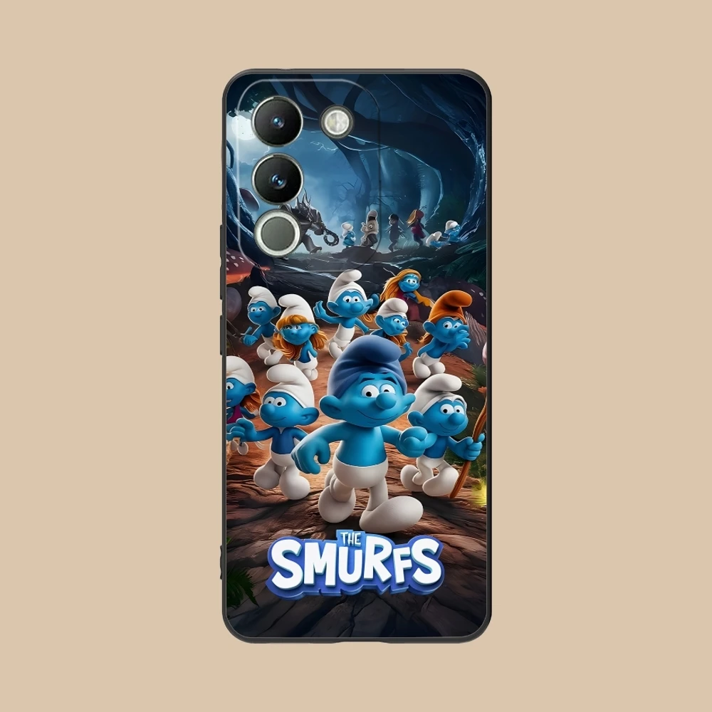 Smurfs Smurfette Smart Mobile Phone Case для VIVO Y95 Y93 Y31 Y20 V19 V17 V15 Pro X60 NEX Черный Мягкий чехол телефона