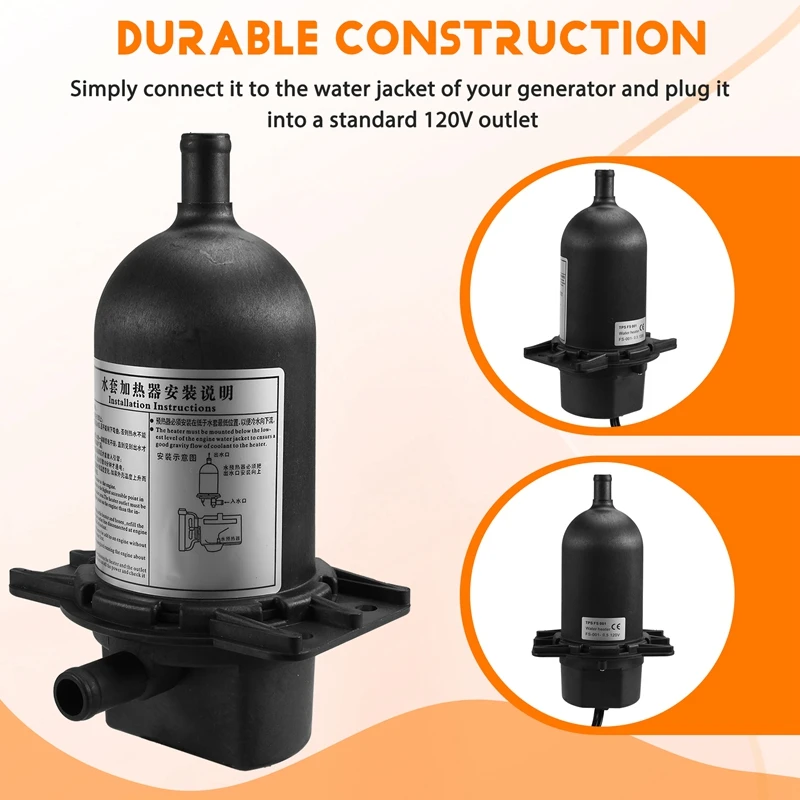 Дизельный генератор 500 Вт Нагреватель 120 В самоциркулирующийся предварительный