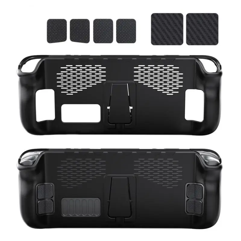 

2023 New 7-in-1 Case Set TPU Cover With Stand Include Touchpad Button Sticker Set Game Accessories For Steam Deck Hot Sale