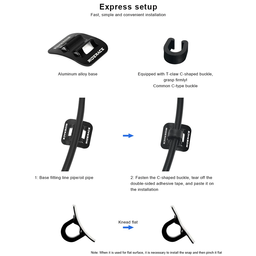 

6Pcs Bicycle C Clips Clamps Wire Holder Aluminum Alloy Bike MTB Road Bike Housing Hose Guide Clamps Shifter Cable Buckle