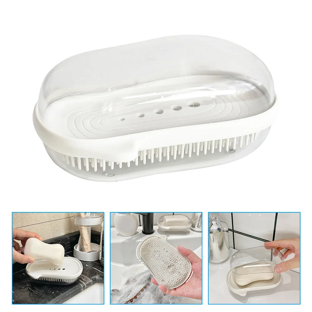 

Soap Box Brush Case Dish Holder Storagecontainer Bathroom Travel Lidlaundry Handheld Savers Holders Clothes Silicone Rack