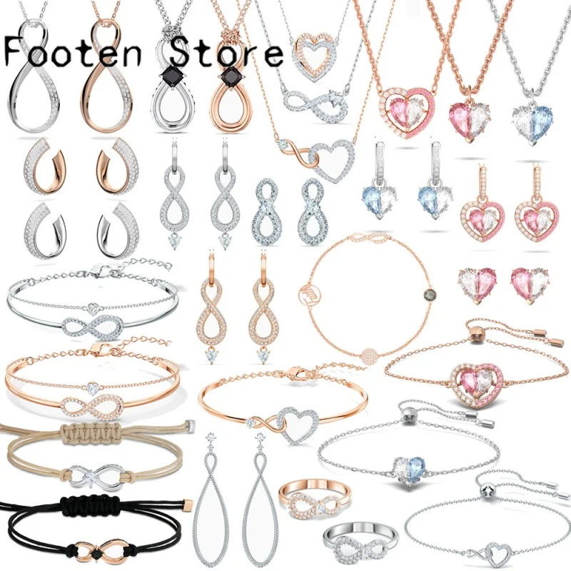

Swa Exist Original Fine Jewelry Sets Infinity Unlimited Collection Earrings Necklaces Bracelets Romantic for Women With Logo