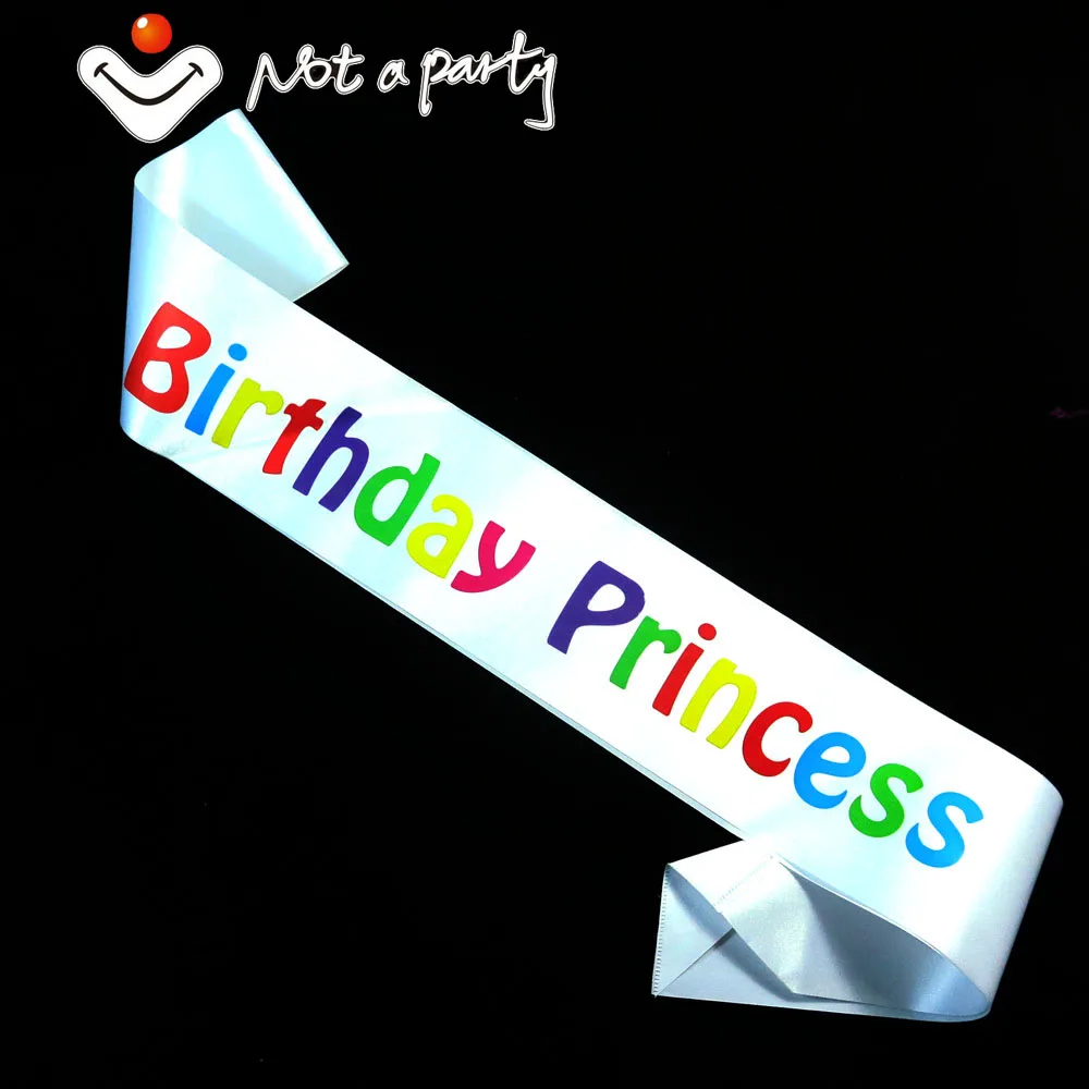 

Birthday princess happy souvenirs Sash multi color printing 10designs 2022 event party supplies fun decoration birthday