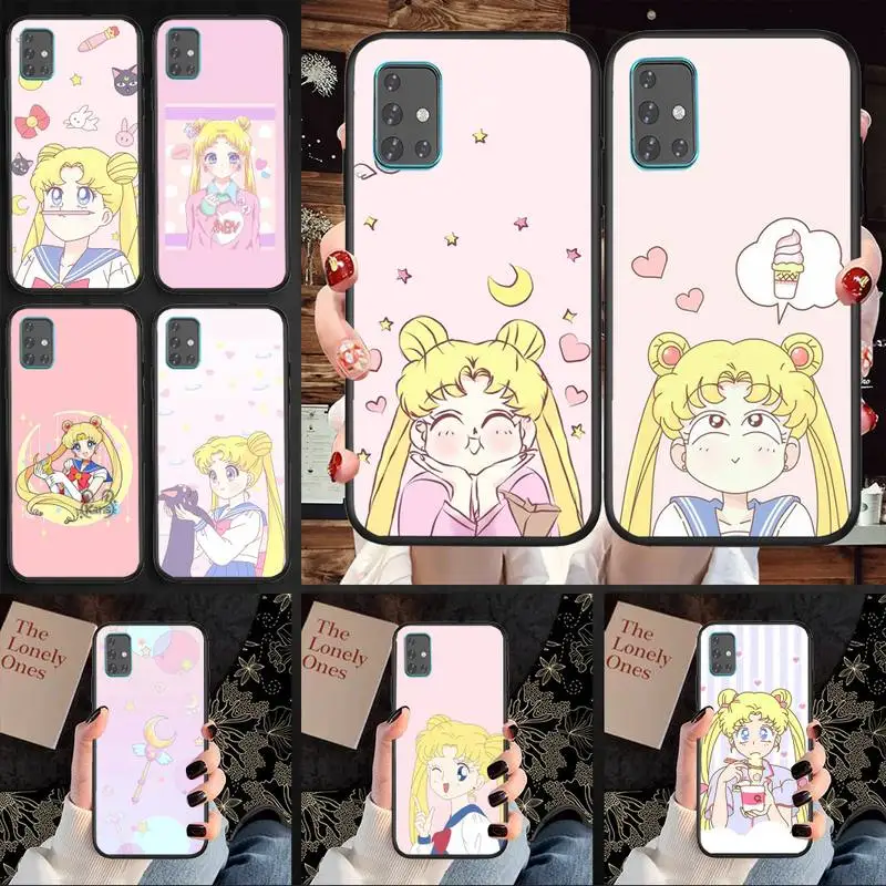 

Lovely-Sailors Cute-Moon Phone Case For Samsung A20 A10 A50 A51 A52 A70 A750 A720 A530 2018 Lite Cover Fundas