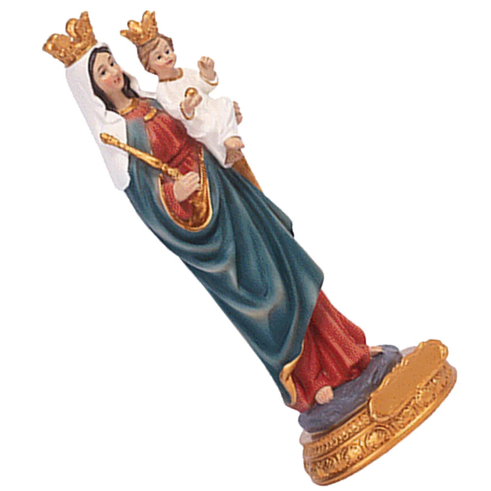 

Desktop Adornment Christmas Decorations Virgin Mary Ornament Crafts Resin Figurine Statue Church